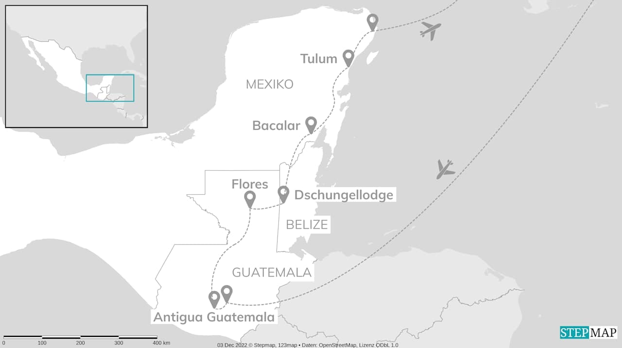 Guatemala, Belize & Mexiko: Jungle Adventure zu blauen Lagunen