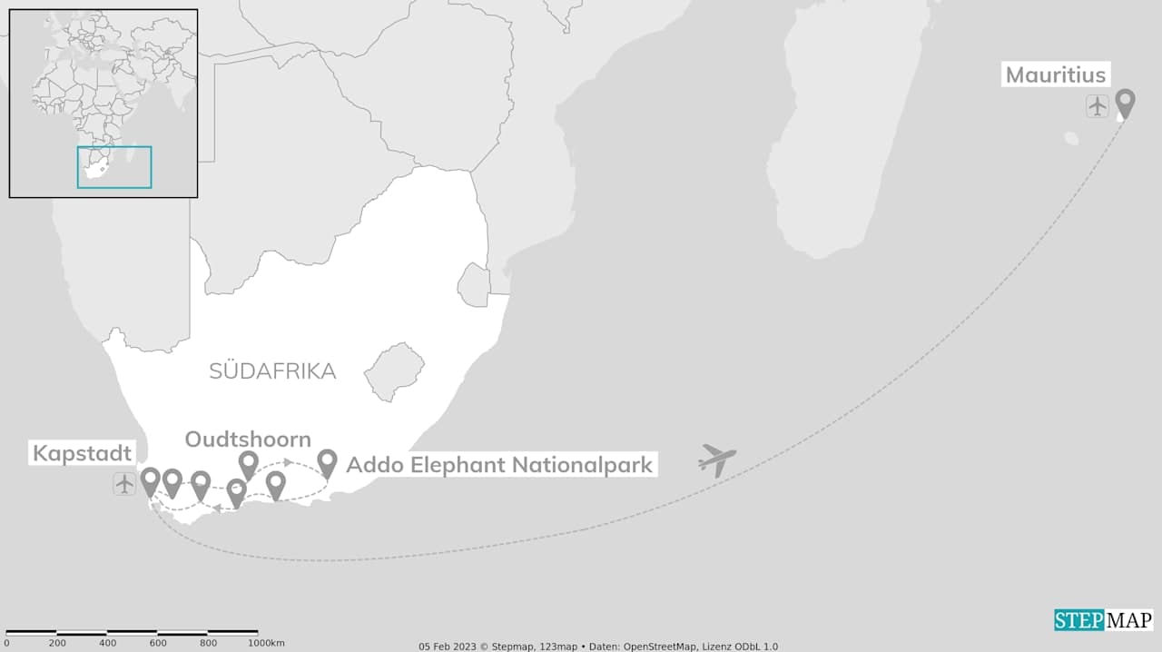 Südafrika & Mauritius: Garden Route zum Inselabenteuer