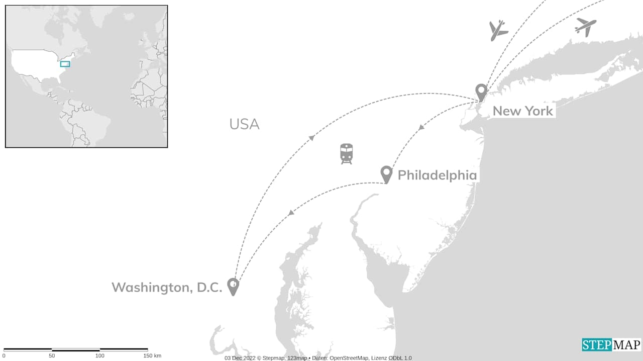 USA by Train: Big Apple, Philly Streets & Capitol