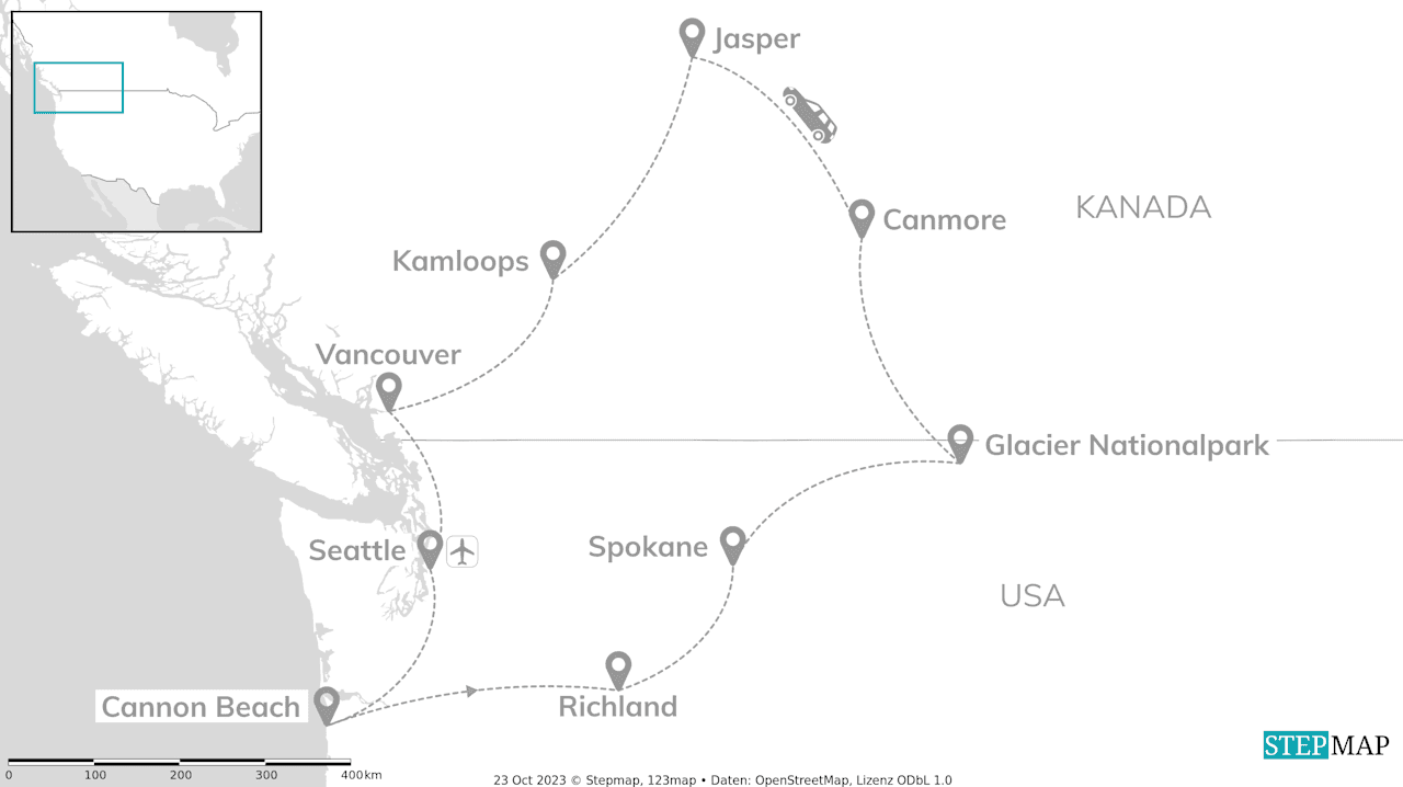 USA & Kanada: Rocky Roadtrip im Pacific Northwest