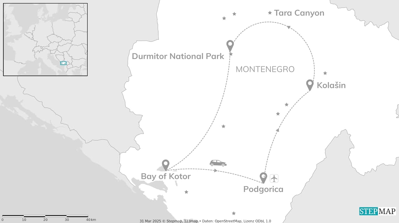 Roadtrip Montenegro: Canyons, Buchten & Cottage-Adventure