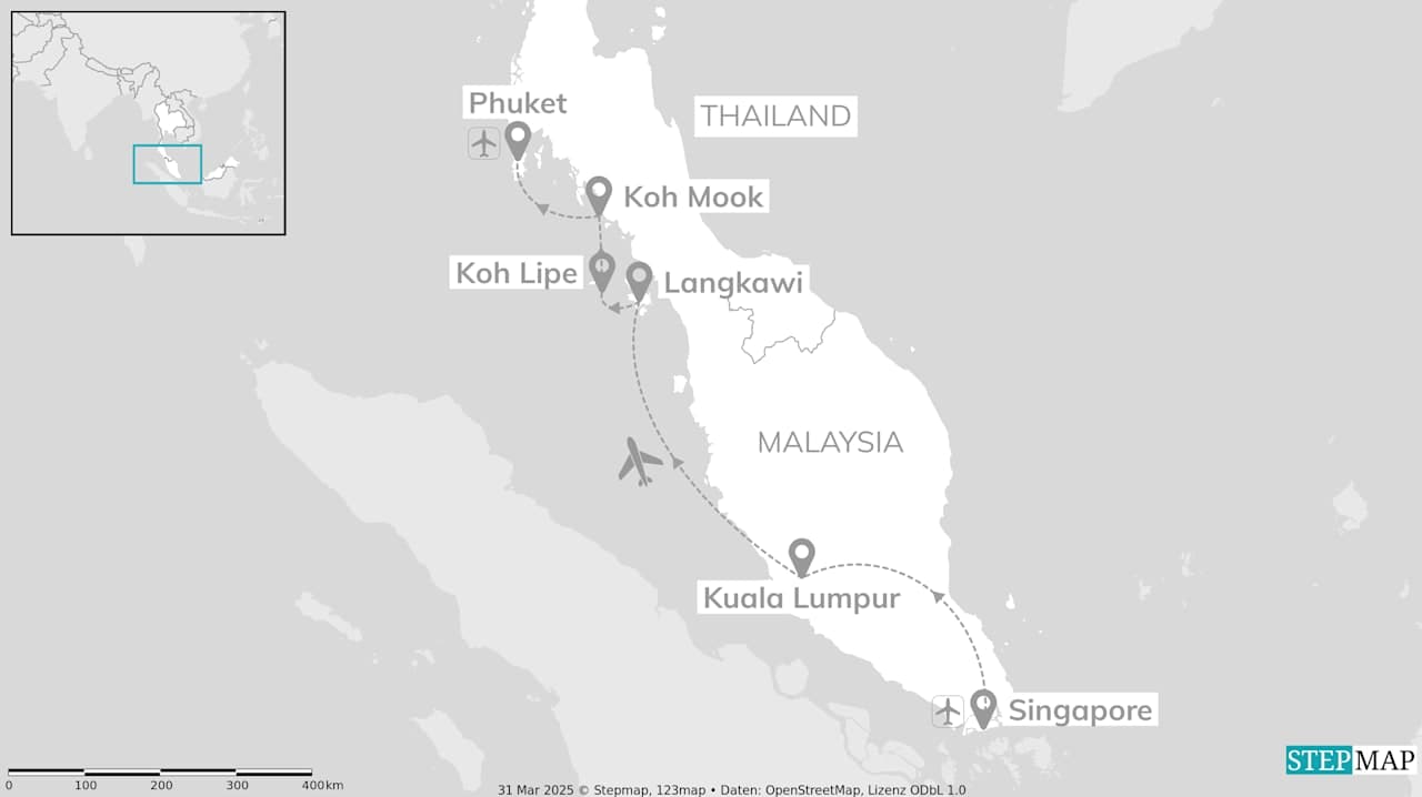 Malaysia, Thailand and Singapore: Island-hopping and city breaks