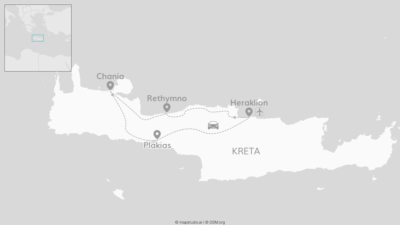 Kreta Roadtrip: Zwischen pinkem Beach & blauen Canyons