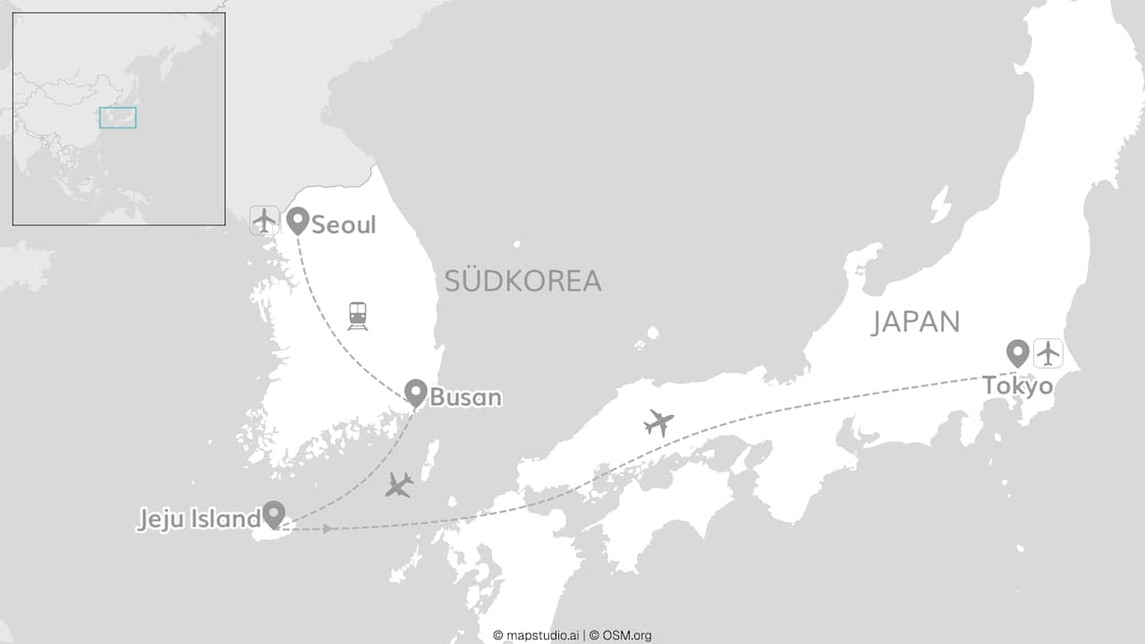 Südkorea Bucketlist by Ischtar & Tommy: Von K-Pop nach Tokyo!