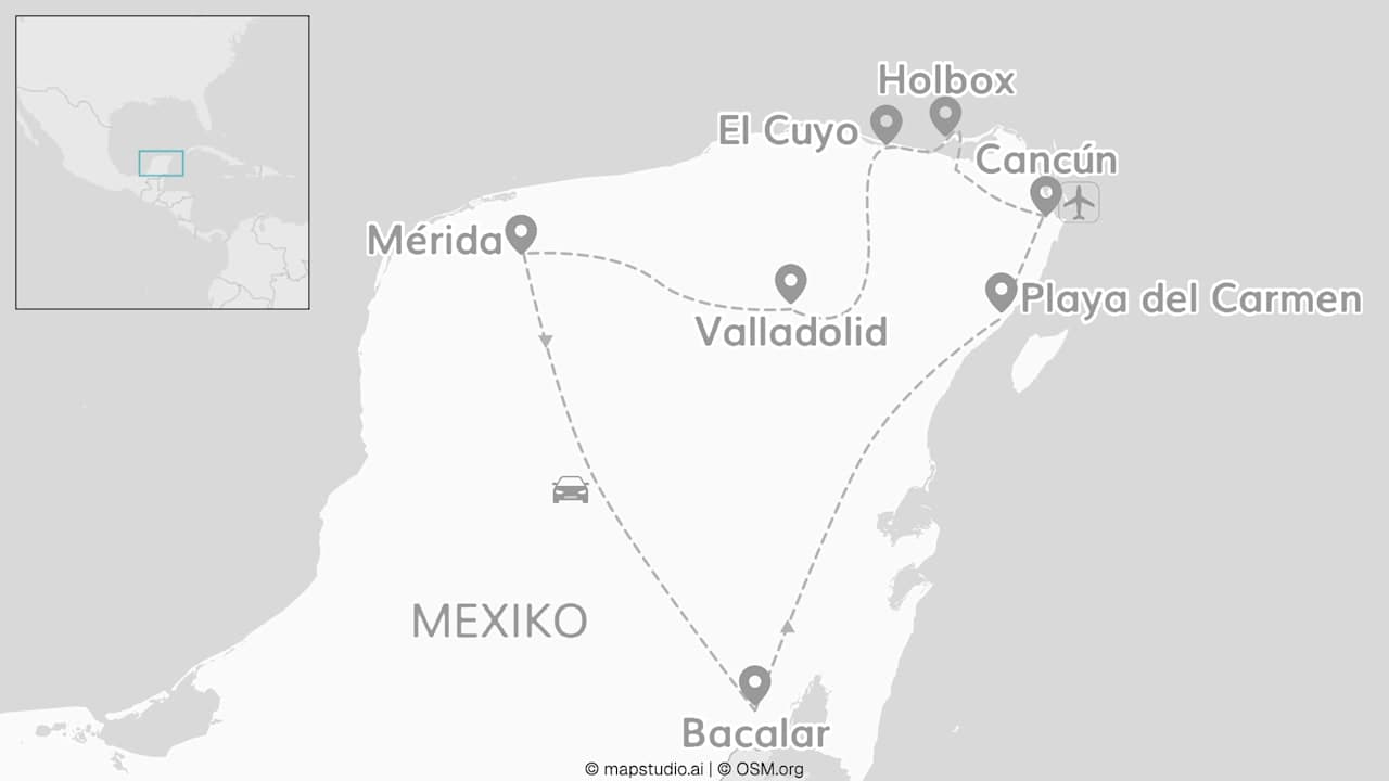 2 for 1 Mexiko Roadtrip: Zu Insel, Cenoten & Maya-Ruinen