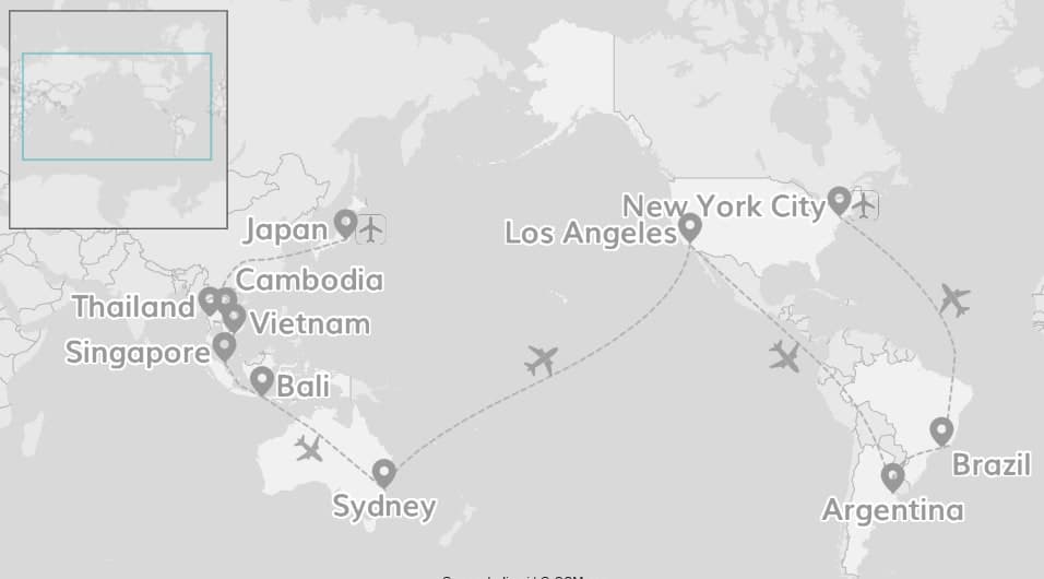 All around the world: The adventure of a lifetime!