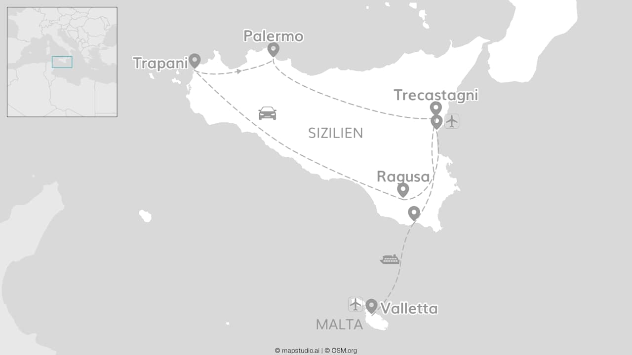 Sizilien & Malta: Inselhopping im Mittelmeer