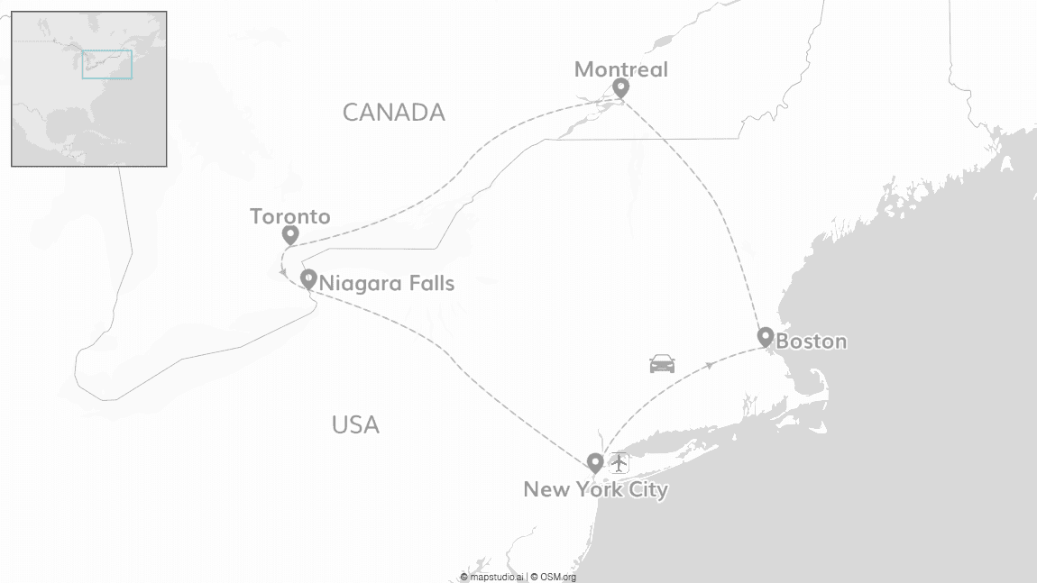 USA and Canada: East Coast road trip meets Niagara Falls