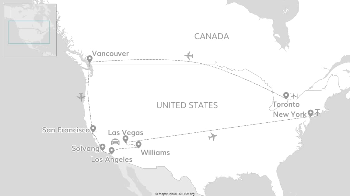 USA and Canada: American road trip meets Niagara Falls