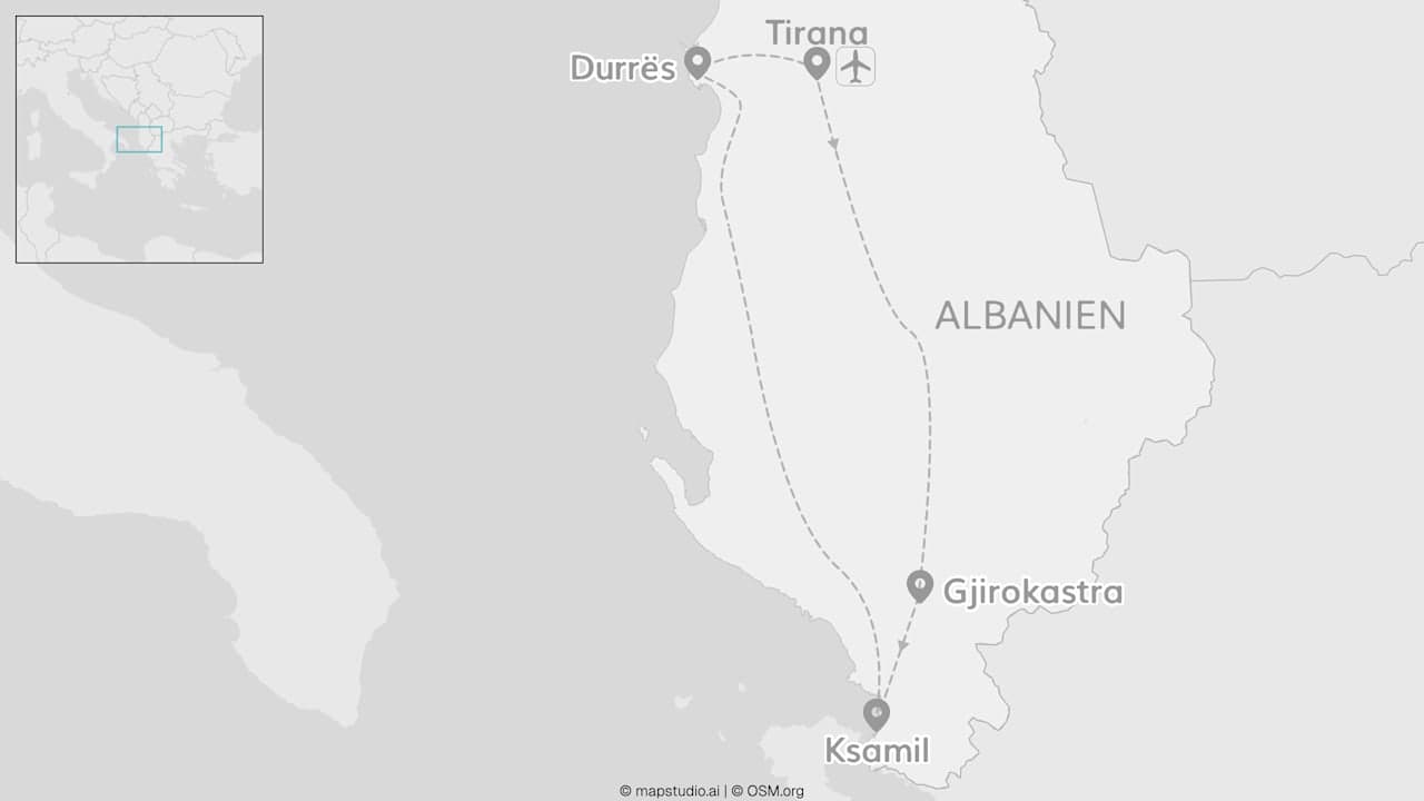 Albanien Abenteuer: Von Tirana bis zur Riviera